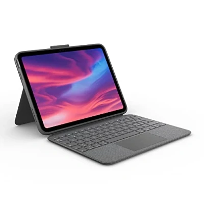 Bild av Logitech Combo Touch fodral med avtagbart tangentbord för iPad (7:e, 8:e, 9:e och 10:e generationen iPadOS 13.4 eller senare), PAN Nordic design, grafitfärg