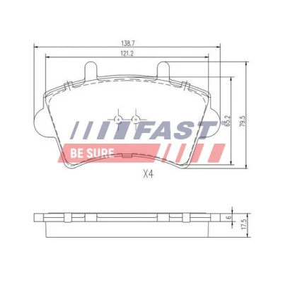 Bild av FAST FT29540 Jeu de plaquettes frein Essieu avant contact signal d&#039;usure exclu RENAULT: MASTER 2 Kasten, Pritsche/Fahrgestell