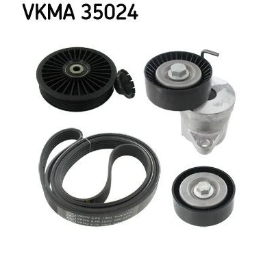Bild av SKF VKMA 35024 Jeu de courroies trapézoïdales à nervures OPEL: Astra J 5 portes, Insignia A Sports Tourer, Tourer