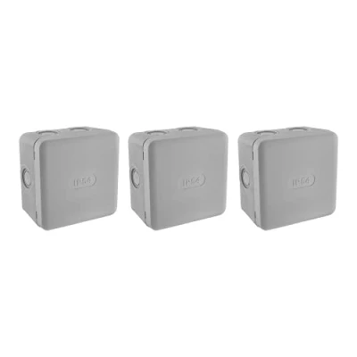 Bild av DEBFLEX 718813 distributionsbox, vattentät, för utomhusbruk, IP54, 85 x cm, 3 stycken, grå,