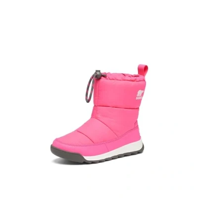Bild av Sorel Childrens Whitney II PLUS Puffy WP Unisex Vinterstövlar för barn, Storlek: 25, Pink Konstmaterial/textil