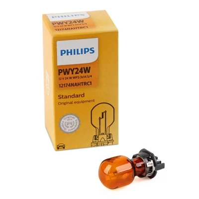 Bild av PHILIPS 12174NAHTRC1 Ampoule, feu clignotant jaune 12 24 PWY24W AUDI: A4 B8 Avant, A3 Sportback, PEUGEOT: 208 I 3/5 portes, OPEL: Corsa F portes