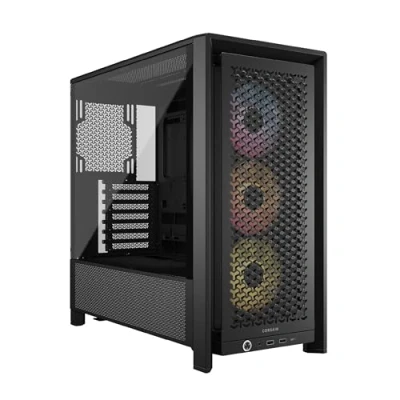 Bild av CORSAIR FRAME 4000D RS ARGB Modular Mid Tower ATX PC fodral högt luftflöde, 3 x förinstallerade fläktar, InfiniRail™ fläktmonteringssystem, ASUS BTF, MSI Project Zero, Gigabyte