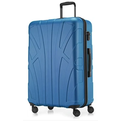 Bild av Suitline Väska i 3 storlekar, Vagnset vagn hardshell resväska (55 cm, 66 76 cm) tvillingrullar, 15 olika färger, blå, cm