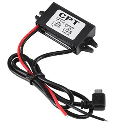Bild av DC 12V till 5V 3A Spänningsomvandlare Micro USB, Buck Converter USB Output Adapter Strömförsörjning för bilsmartphone