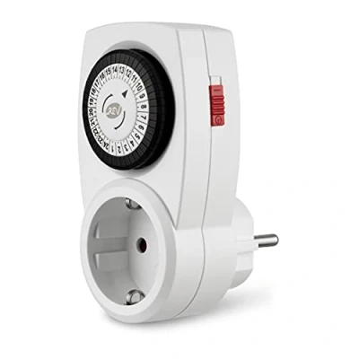 Bild av REV timer mekanisk för uttag, 48 gånger/dag, 30 min. Intervall, 3680 W, vit, vit