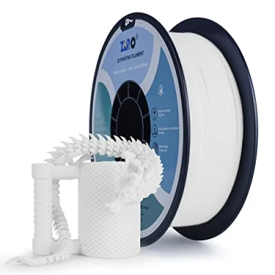 Bild av ZIRO PLA Filament 1.75mm, 3D Printer PRO Basic Color Series 1.75MM 1KG (2.2lbs), dimensionell noggrannhet +/ 0.03mm,Snövit
