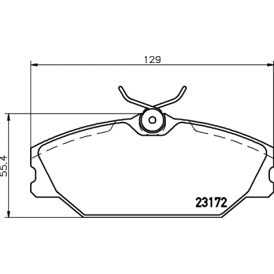 Bild av HELLA 8DB 355 019 391 Jeu de plaquettes frein non préparé pour indicateur d&#039;usure avec vis d&#039;étrier accessoires RENAULT: CLIO 2