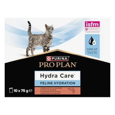 Bild av Veterinary Diets HC HydraCare Vätskeersättning Lax för Katt 10 st x 75 g