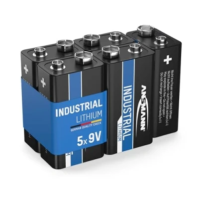 Bild av Ansmann 1505 0002, Single use battery, Litium, 9 V, 5 styck, Svart, 40 60 C