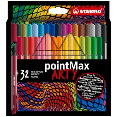 Bild av Fineliner STABILO pointMax ARTY 32 pack blandade färger