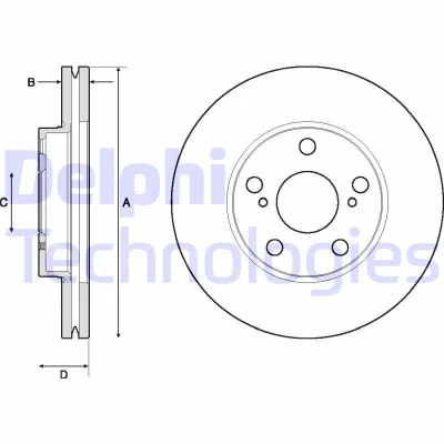 Bild av Bromsskiva DELPHI BG4711C