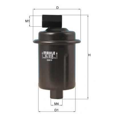 Bild av MAHLE ORIGINAL KL 516 Filtre à Carburant de conduite HYUNDAI: Atos