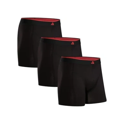 Bild av DANISH ENDURANCE 3 Pack Kalsonger i Bambu, Mjuka Boxershorts som Andas för Män, Svart, 4XL