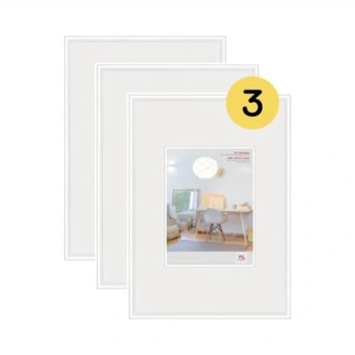 Bild av Walther Design Tavelram vit 40 x 60 cm med konstglas 3 pack, New Lifestyle plastram KVX460W3
