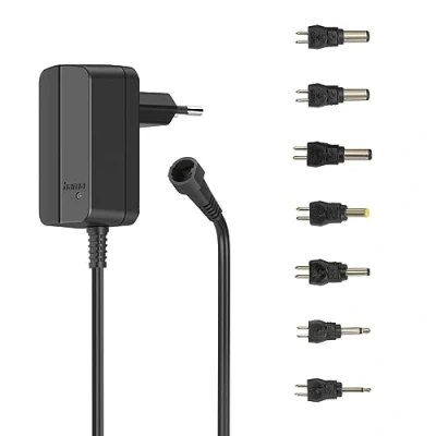 Bild av Universell strömförsörjning, inställd, 600 mA, 7,2 W, max. 12 V, 7 adapter.