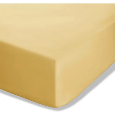 Bild av Catherine Lansfield Easy Iron Percale kammad enkel formsytt lakan ockra gul