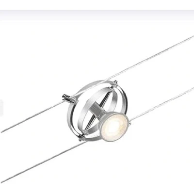 Bild av Paulmann 94437 CorDuo kabelsystem med spotlight Cardan DC max. 10 watt kabellampa, expanderbar, matt krom, plast, GU5,3 utan glödlampor