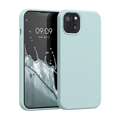 Bild av kwmobile Fodral kompatibelt med Apple iPhone 13 mjukt skyddande TPU silikonfodral cool mynta