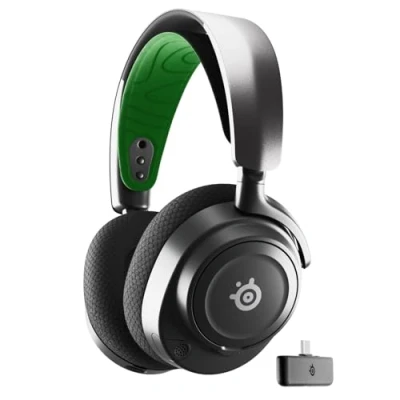 Bild av SteelSeries Arctis Nova 7 trådlöst headset för flera plattformar Magnetiska drivenheter i neodym 2.4GHz + mixbar Bluetooth 38 hr USB C batteri ClearCast Gen2 AI mick PS5, PC,Switch,VR,mobil