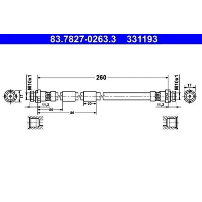 Bild av Bromsslang Ate 83.7827 0263.3