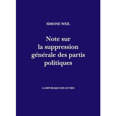 Bild av Note sur la suppression générale des partis politiques