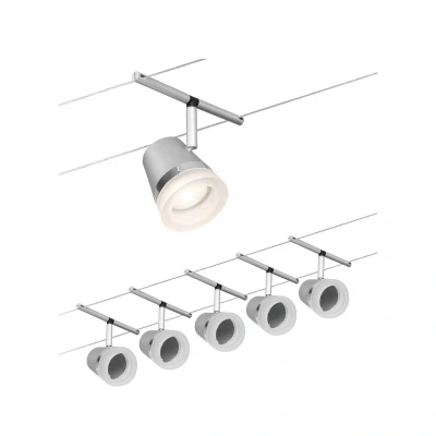 Bild av Paulmann Cone vajersystem basset 5 lampor krom