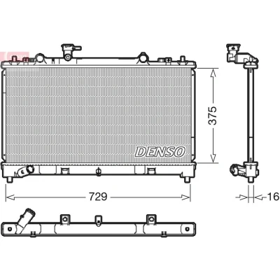 Bild av Kylare, motorkylning Denso DRM44038