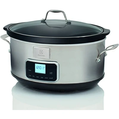 Bild av Electrolux slowcooker Serie 7000 Slökokare Modell ESC7400 Långsamkokare, Ångkokare med en gör du långkok fantastiskt resultat. 235W, 6,8 Liter kapacitet, Rostfritt stål