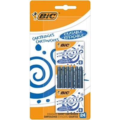 Bild av Bic 888751 universella bläckpatroner, kort, blå, 24 stycken i blisterförpackning