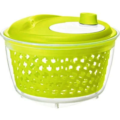 Bild av Rotho Fresh salladsslunga plast (PP) BPA fri, grön/transparent, 4,5 l (25,0 x 25,0 16,5 cm)