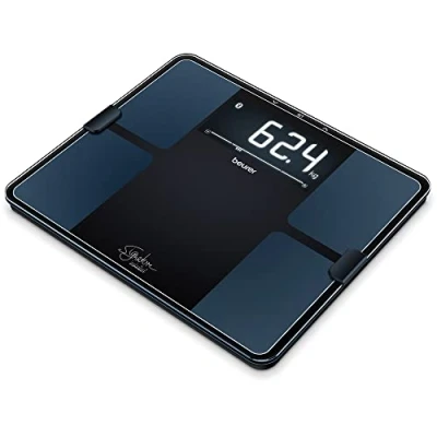 Bild av Beurer BF 915 diagnostisk våg, exakt kroppsanalys, mätning av kroppsfett, med belyst XXL display, belastningskapacitet upp till 200 kg, app anslutning ingår