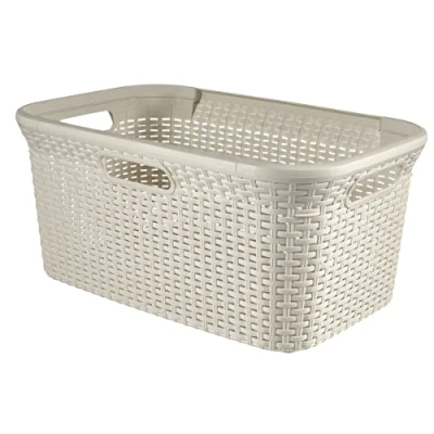 Bild av CURVER Style Rectangle Tvättkorg, Plast, Beige, 45 L