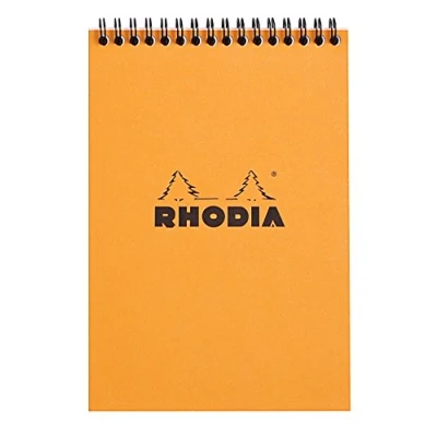 Bild av Rhodia 16500C anteckningsblock Note Pad (med dubbel spiral, DIN A5, rutig, 80 g, 14,8 x 21 cm, ark) 1 st orange