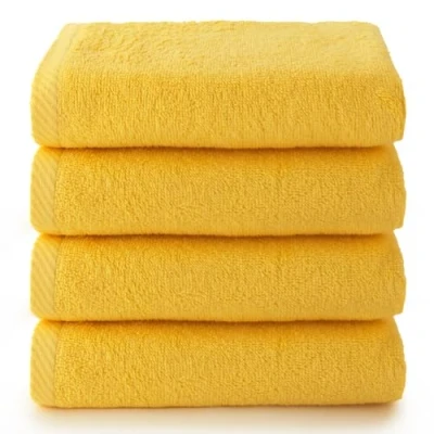 Bild av Top Towel Plus badhanddukar 4 ansiktshanddukar eller bidéhanddukar 30 x 50 cm 100% bomull citron
