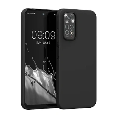 Bild av kwmobile Fodral kompatibelt med Xiaomi Redmi Note 11/Note 11S mjukt silikonfodral matt svart