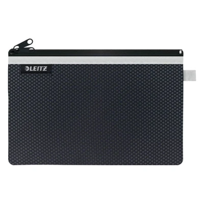 Bild av Leitz WOW Fodral med två fickor, dragkedja, nylon, tvättbar, large (23 x 15 cm), svart, 40130095