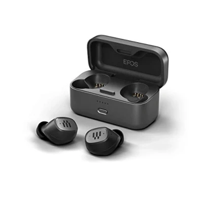Bild av EPOS GTW 270 trådlösa Bluetooth hörlurar i örat, brusreducerande, sluten design, dubbla mikrofoner, ergonomisk, IPX 5 vattentät, laddare, 20 timmars speltid