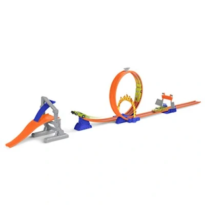 Bild av DRIVEN by Battat WH1216Z Set Stunt Hoppa Extrem 16 st Spår Lekset med Ring of Fire, Landing Ramp och 1 Pullback Racerbilar leksaker för barn i åldern 3+