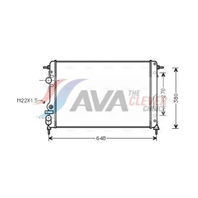 Bild av PRASCO RTA2241 Radiateur du moteur Aluminium 583 414 23 ailettes jointes mécaniquement RENAULT: Scénic 1, MEGANE 1 Coach