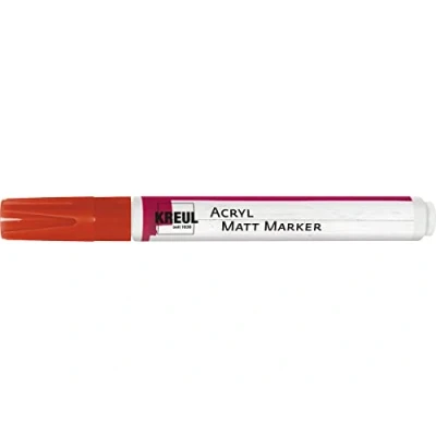 Bild av Kreul 46234 akryl matt märkpenna medium, med rund spets ca 2 4 mm, röd, matta, vattenbaserad akrylfärg, för filigran accenter