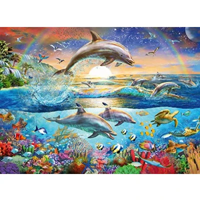 Bild av Ravensburger Dolphin Paradise 300 Piece Jigsaw Puzzle for Kids and Adults Age 9 Years up