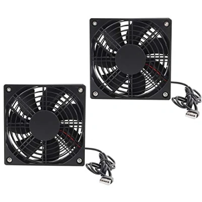Bild av Tyst Dubbel 120 Mm USB fläkt, för Kylning Av DIY PC datorfodral CPU kylare Radiatorer, Datorkabinett, 5V X 25 (förpackning med 2 St)