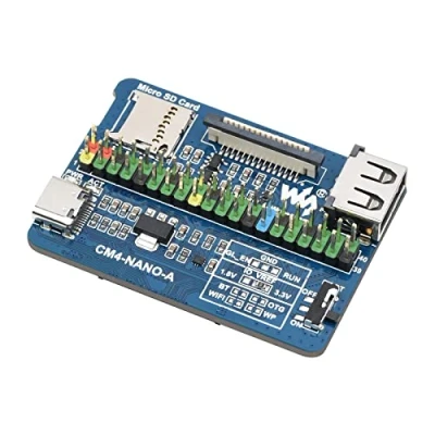 Bild av Waveshare Nano Base Board (A) for Raspberry Pi Compute Module 4, Same Size as CM4, with 1x 40PIN GPIO, USB 2.0 Type A, MIPI CSI 2 Port, 5V/ 2.5A C Power Supply Interface