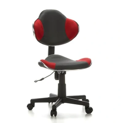 Bild av hjh OFFICE Snurrstol 633002 KIDDY GTI 2 Ergonomisk kontorsstol för barn, Innovativ design på skålad sits, Kromfärgat kantskydd, Tvåfärgad stoppning, Mesh, Gör lärandet roligt, Rekommenderad ålder: