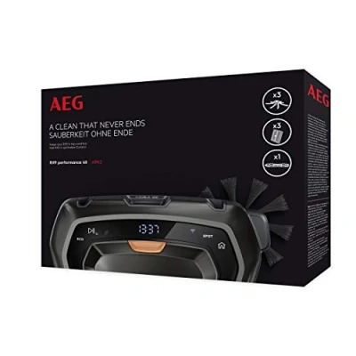 Bild av AEG ARK2 Performance Kit för robotdammsugaren RX9 (1 borstrulle olika golv, 3 XXL filter absorption av allergener och pollen, sidoborstar optimal sugkraft, svart)