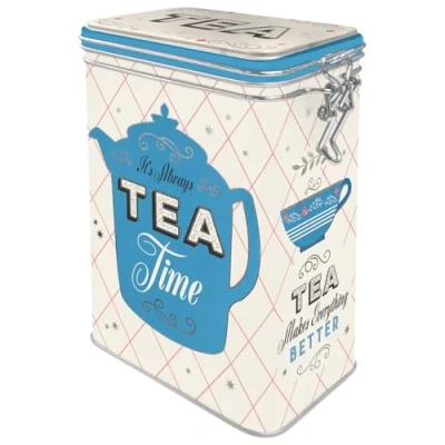 Bild av Nostalgic Art Kaffeburk i retrostil, Tea Presentidé för köket, Plåtask med aromlock, Deko vintagedesign, 1,3 l