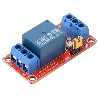 Bild av 1 kanals relämodul, Keenso Low Level Trigger Expansion Board med optokopplare för Arduino (24V)