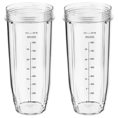 Bild av 950 ml höga koppar ersättning för Ninja Auto iQ Blender BN750UK bn495uk BN800UK cb100uk BL450 BL480 BL490 BL491 BL492 BL682, Nutri Cup Part (2 pack)