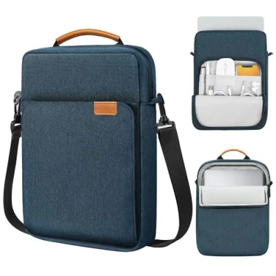 Bild av MoKo 12.9 Inch Tablet Sleeve Bag, Fits with 13 New iPad Pro M4 &amp; Air M2 2024,iPad M2&amp;M1,Surface Laptop Go 12.4,Galaxy Tab S8+/S9+ 12.4,Handle Carrying Case Shoulder Strap, Indigo